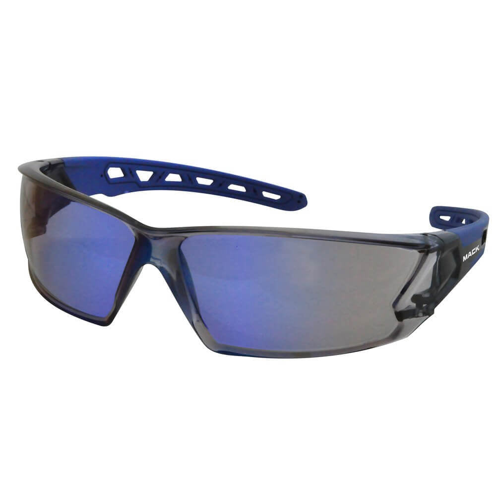 Mack Chronos Sports Style Safety Spectacles, Blue Mirror/Blue1