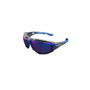 Mack Fender Safety Glasses With Foam Gasket Blue Mirror, Standard - AIMS Industrial Supplies