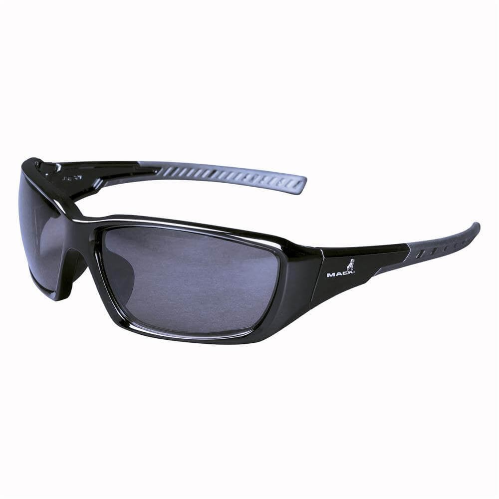 Mack Flyer Safety Spectacles, Smoke Polarised/Black - Pack of 12 - AIMS Industrial Supplies