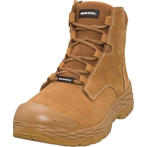 Mack Force Zip-Up Safety Boots, Honey - UK/AUS Size 7