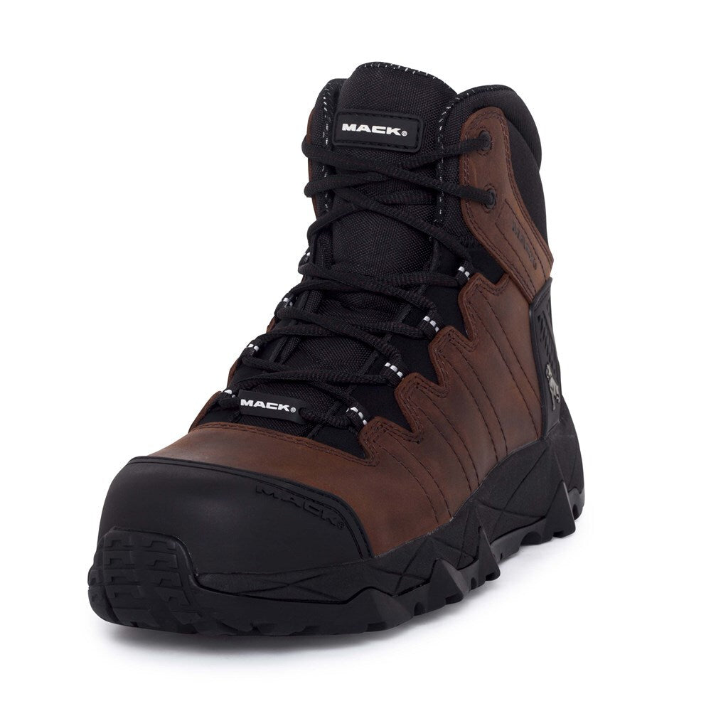 Mack Octane Lace-Up Safety Boots, Brown - UK/AUS Size 9.5