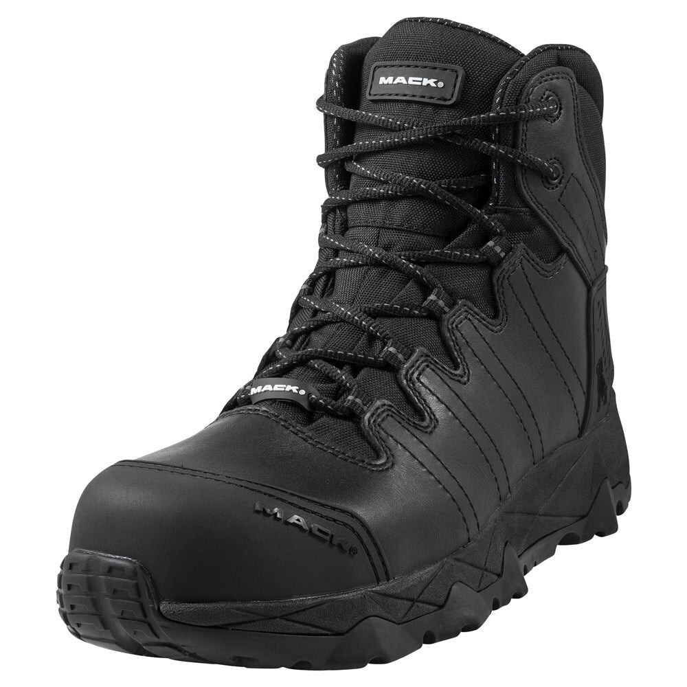 Mack Octane Zip-Up Safety Boots, Black -Size 6 - AIMS Industrial Supplies