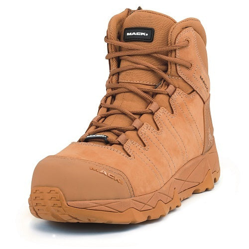 Mack Octane Zip-Up Safety Boots, Honey -UK/AUS Size 7