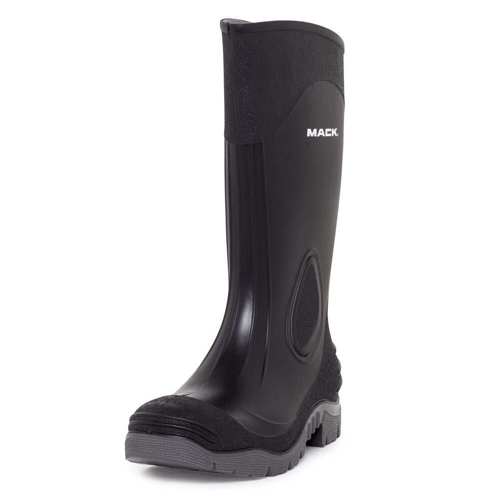 Mack Pump Safety Gumboots, Black/Grey -Size 5 - AIMS Industrial Supplies