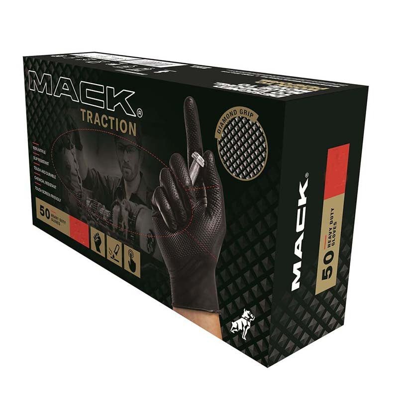 Mack Traction Nitrile Disposable Gloves - AIMS Industrial Supplies