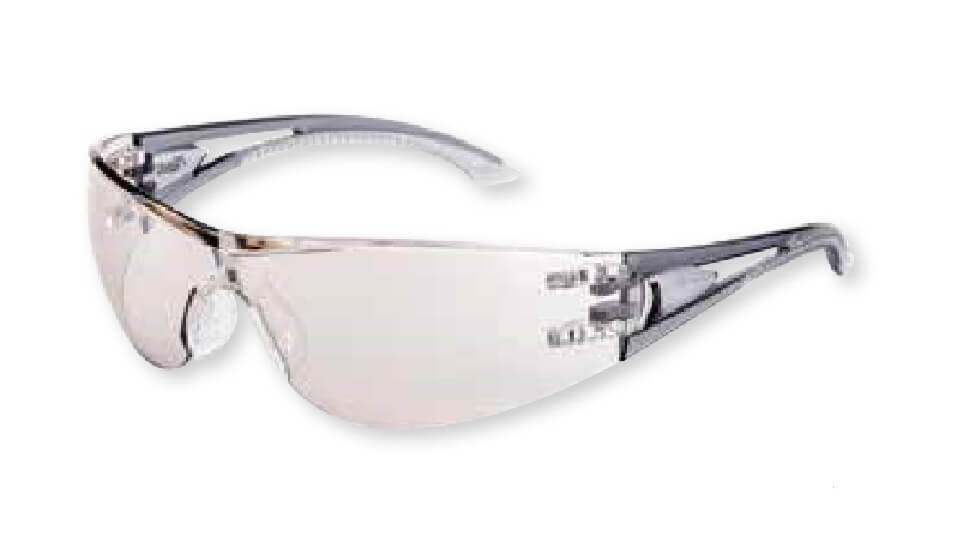 Mack VX2 Lightweight Safety Spectacles, Clear Mirror/Crystal Charcoal - Pack of 12 - AIMS Industrial Supplies
