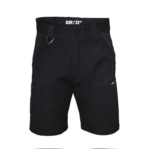 Mack Workwear Anthem Mens Canvas Cargo Shorts, Black, Size 102