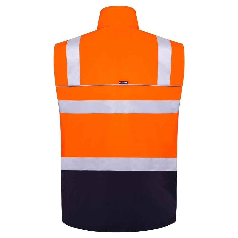 Mack Xenon 2Tone Hi Vis Taped Recycled Softshell Vest - AIMS Industrial Supplies