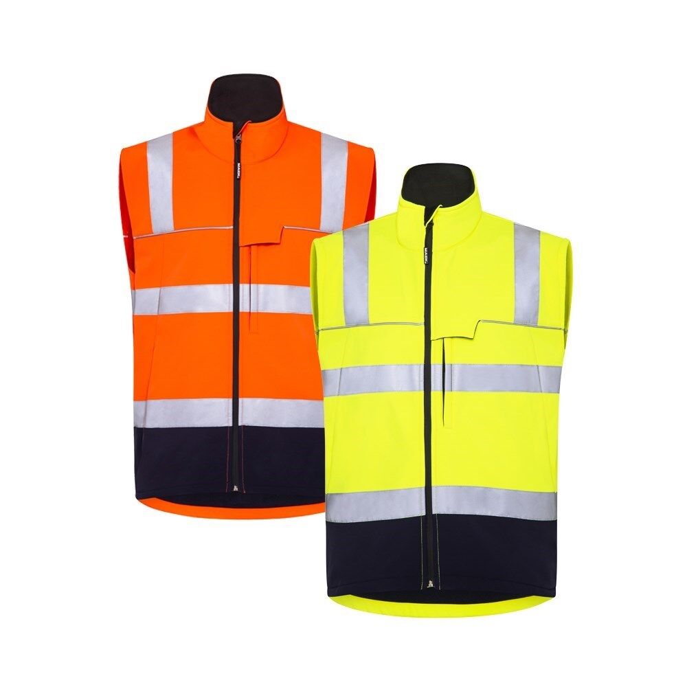 Mack Xenon 2Tone Hi Vis Taped Recycled Softshell Vest - AIMS Industrial Supplies