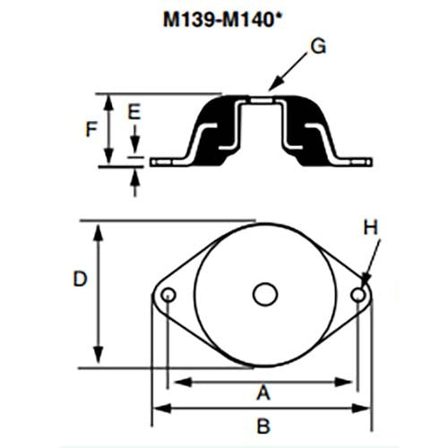 Mackay Heavy Duty Flange Isolator Stainless Steel 141 x 83 x 41mm - 350 to 500kg2