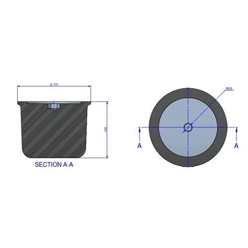 Mackay M113232 ANB Buffer Without Plate 170 x 130mm - AIMS Industrial Supplies