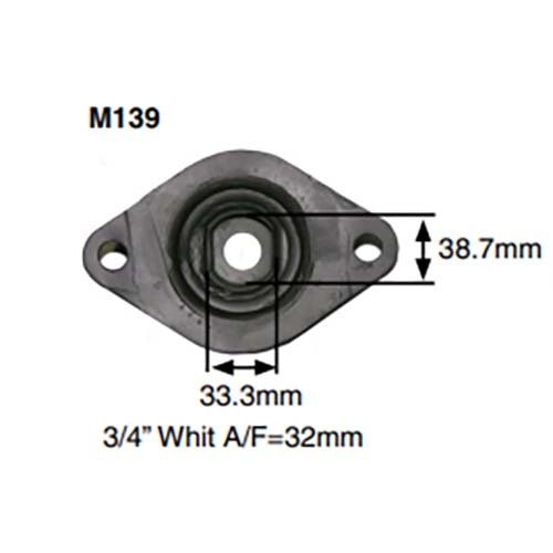 Mackay M13960SS Heavy Duty Flange Isolator 157 x 102 x 48mm - 725 to 900kg - AIMS Industrial Supplies