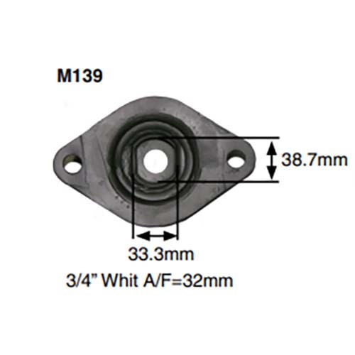 Mackay M13960SS Heavy Duty Flange Isolator 157 x 102 x 48mm - 725 to 900kg3