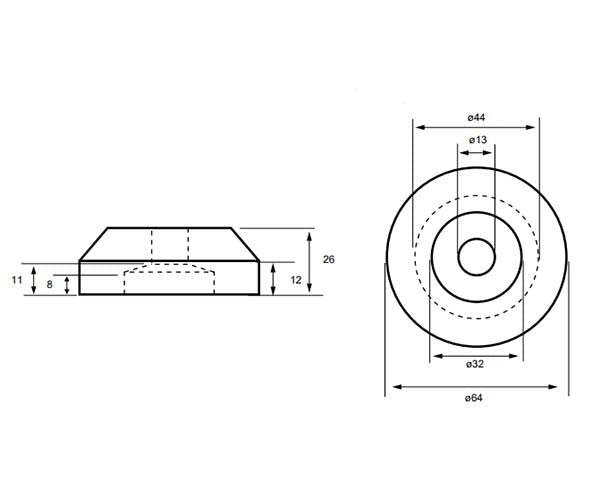 Mackay M177MF Simple Machinery Foot Isolator - AIMS Industrial Supplies