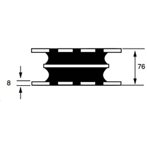 Mackay M211160 Square Plate Isolator 4064kg - AIMS Industrial Supplies