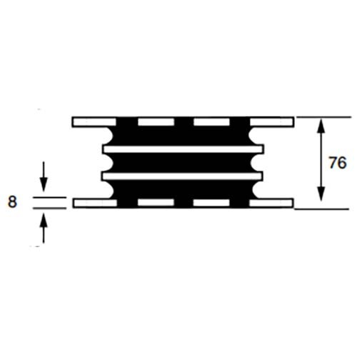 Mackay M211260 Square Plate Isolator 9476kg2