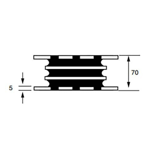 Mackay M211275SAW150 Square Plate Isolator 17700kg - AIMS Industrial Supplies