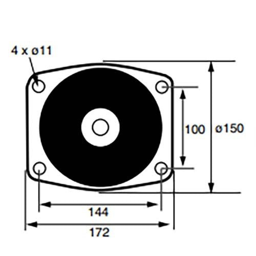 Mackay Recessed Flange Isolator 172 x 150 x 100mm - AIMS Industrial Supplies