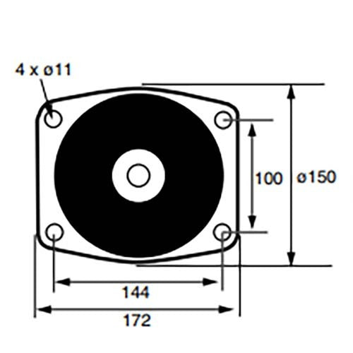 Mackay Recessed Flange Isolator 172 x 150 x 100mm3