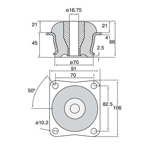 Mackay Recessed Flange Isolator Type 31 - AIMS Industrial Supplies