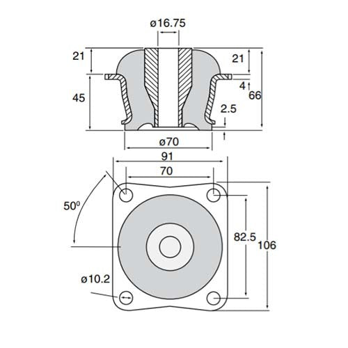 Mackay Recessed Flange Isolator Type 312