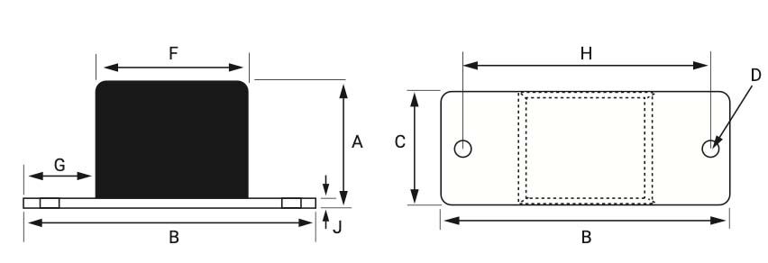 Mackay Rubber Buffer Vibration Isolator 87 x 200kg (Static x Buffing Load)2