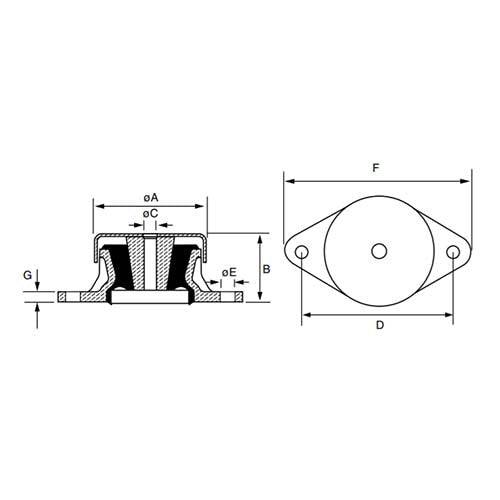 Mackay Stabiflex Isolator - AIMS Industrial Supplies