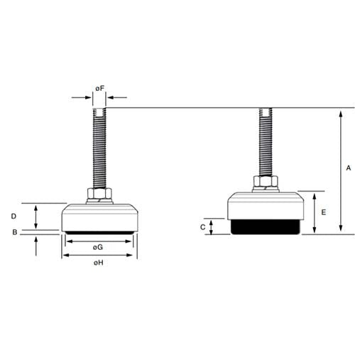 Mackay Surefoot Levelling Isolator - AIMS Industrial Supplies