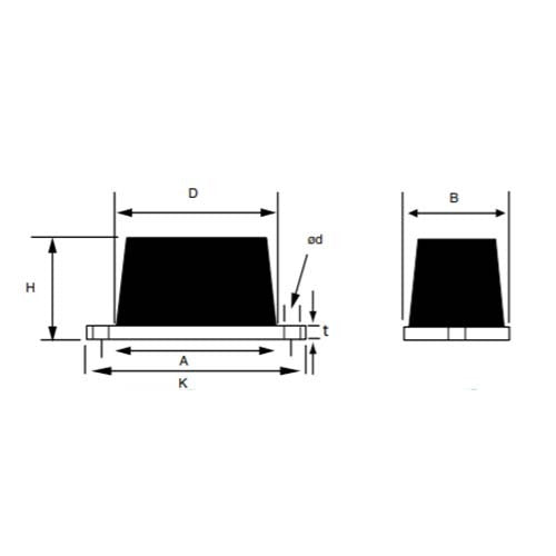 MackayBonded Rectangular Buffer M15260 - AIMS Industrial Supplies