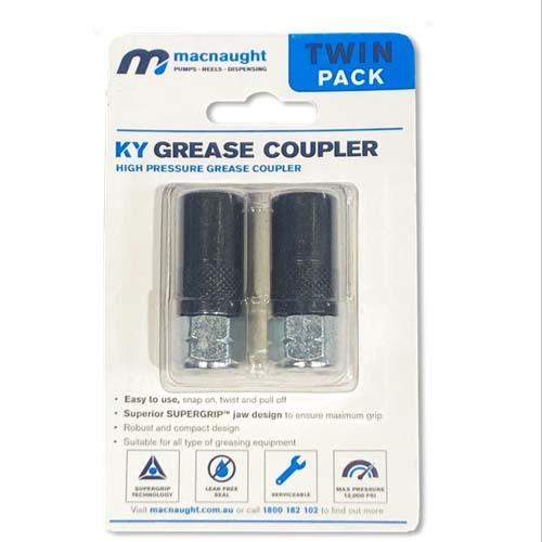 Macnaught High Pressure Grease Coupler Twin Pack KY2P1