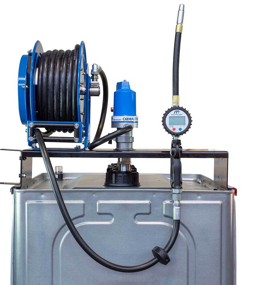 Macnaught OTS1215-T5E400 OTSB Tank 400L W/ T Series Oil Pump, Reel & Metered Gun - AIMS Industrial Supplies