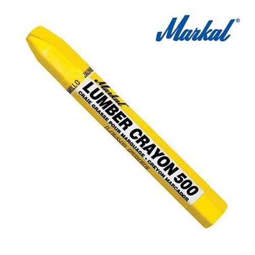 Markal MK80321 Lumber Crayon Yellow Clay Based 12.7mm Mark Size - AIMS Industrial Supplies