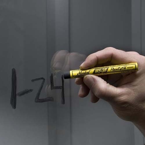 Markal MK82421 Paintstik WS-3/8 Water Soluble and Removable 9.5mm Mark Size Yellow - AIMS Industrial Supplies