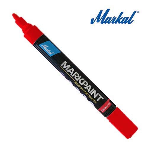 Markal MK97522 Industrial Paint Marker Markpaint 2-4mm Bullet Nib Red