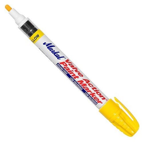 Markal Paint Marker Valve Action 3mm - Yellow - AIMS Industrial Supplies