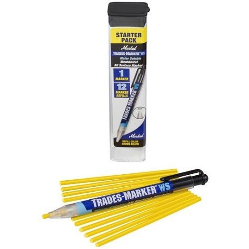 Markal Trades Marker Refill with Holder - Yellow - AIMS Industrial Supplies