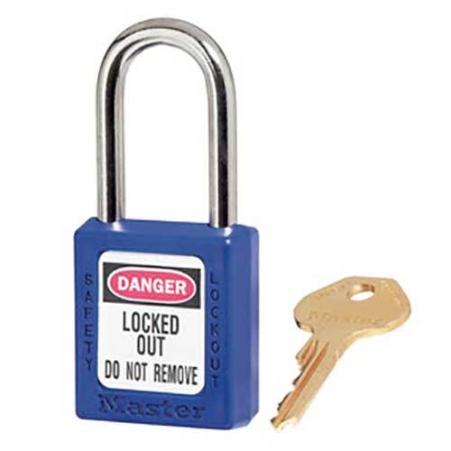 Master Lock 0410BLUKA6 38mm Blue Safety Padlock Keyed Alike Set of 6