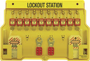 Master Lock 10-Lock Lockout Station with 2 Hasps, 24 Lockout Tags - AIMS Industrial Supplies