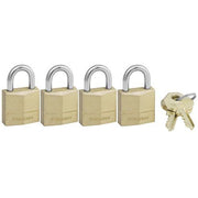 Master Lock 120QAU 20mm Diamond Brass Padlock 4 Pack KA, 2 Keys - Box of 41