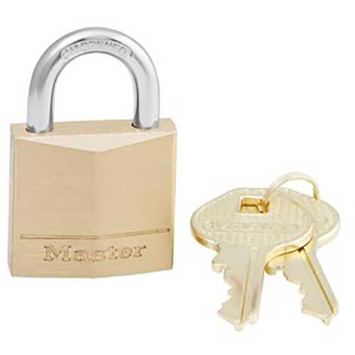 Master Lock 130DAU 30mm Diamond Brass Padlock Hardened Steel Shackle - Box of 4