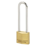 Master Lock 130DLJAU 30mm Diamond Brass Padlock - Long Steel Shackle - Box of 41