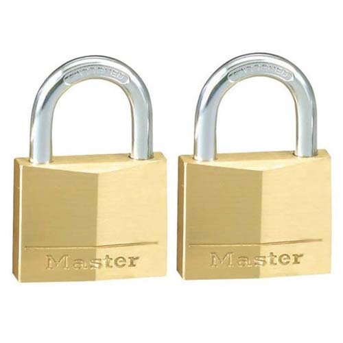 Master Lock 130TAU 30mm Diamond Brass Padlock 2 Pack KA - Box of 41
