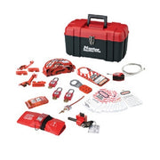 Master Lock 1457VE410KA Lockout Kit & Station Large, Electrical & Valve with Keyed Alike Padlocks1