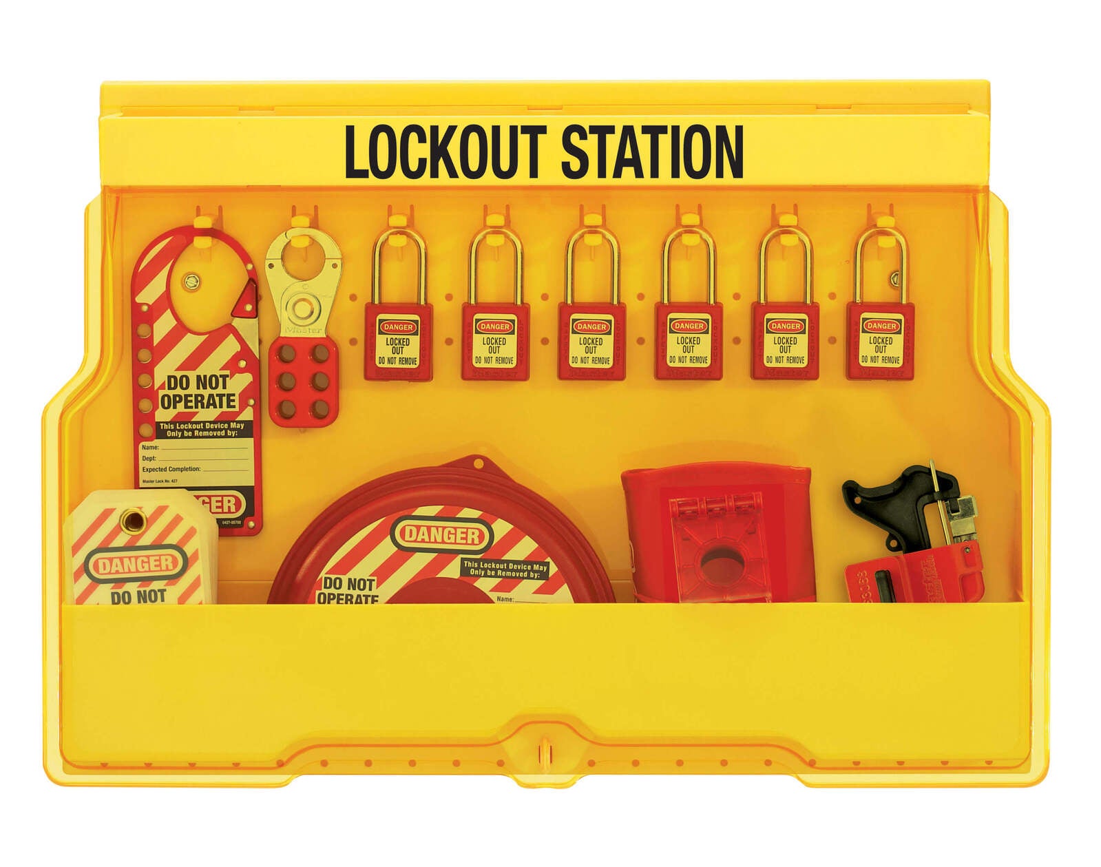 Master Lock 15-piece Lockout Station includes 6 Padlocks + more1
