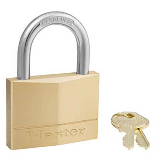 Master Lock 160DAU 60mm Diamond Brass Padlock Hardened Steel Shackle - Box of 4