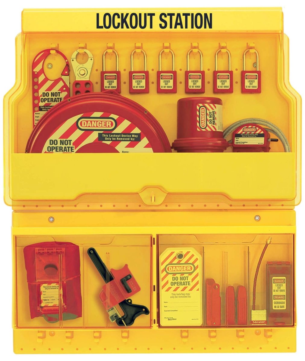 Master Lock 18-piece Lockout Station includes 6 Padlocks + more - AIMS Industrial Supplies