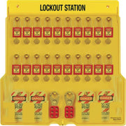 Master Lock 20-Lock Lockout Station with 4 Hasps, 48 Lockout Tags - AIMS Industrial Supplies