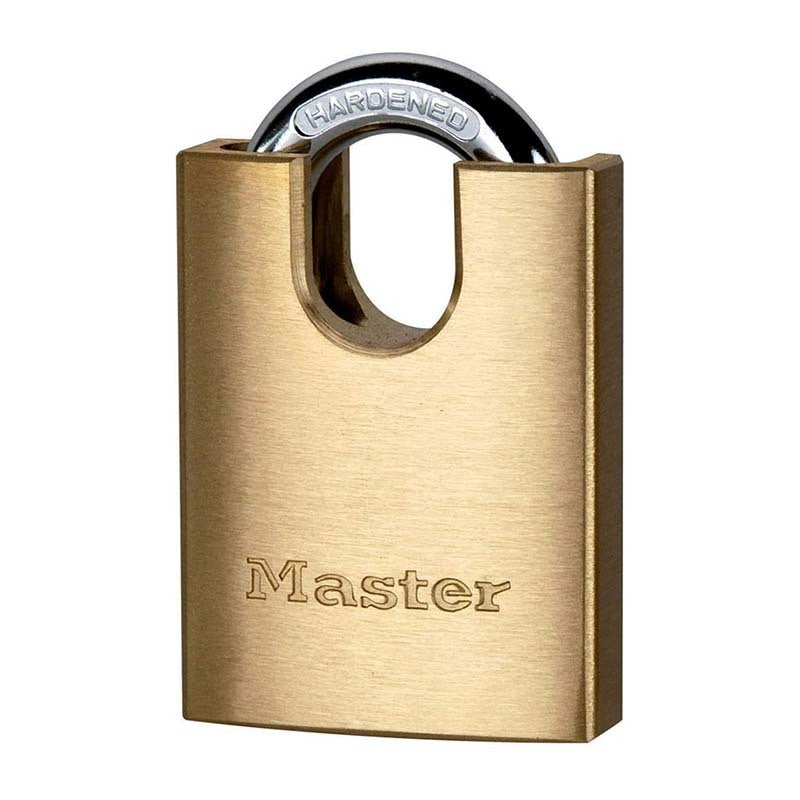 Master Lock 40mm Brass Shourded Padlock - Hardened Steel Shrouded Shackle1