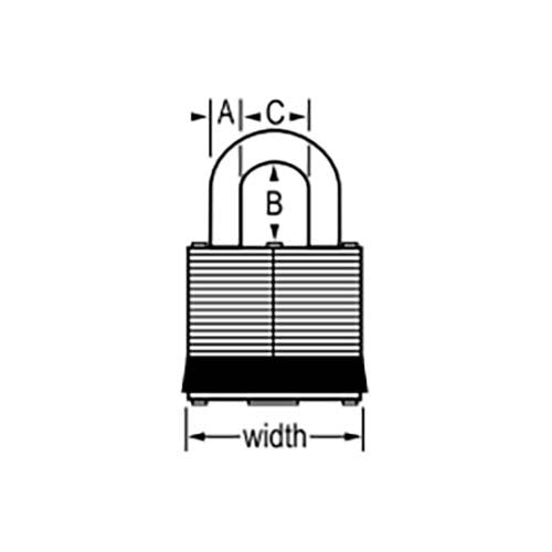 Master Lock 44mm Stainless Steel Laminated Padlock - AIMS Industrial Supplies