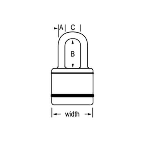 Master Lock 45mm Magnum Padlock Laminated Steel - Boron Carbide Shackle - AIMS Industrial Supplies